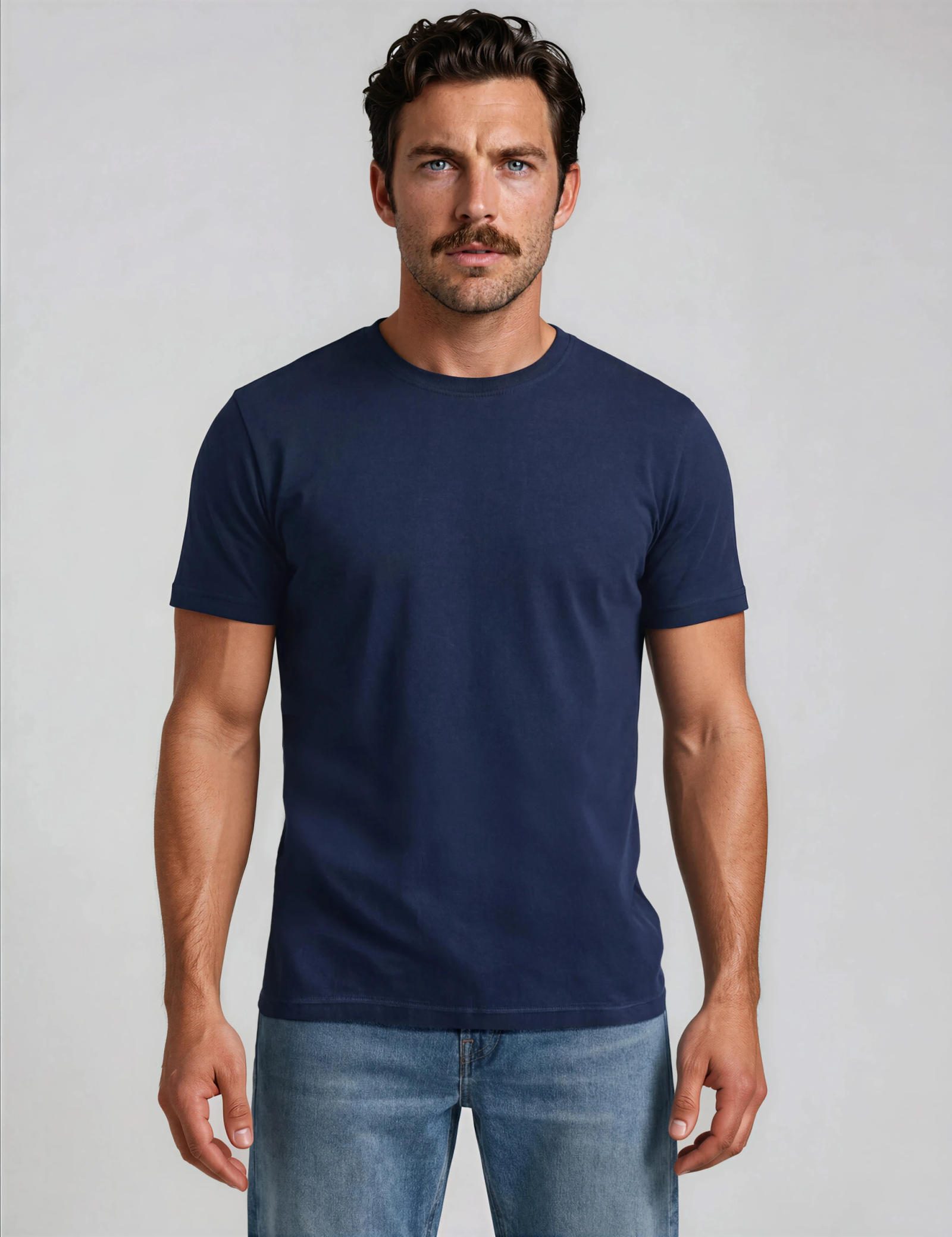 Men's tall short sleeve t-shirt in navy, front view